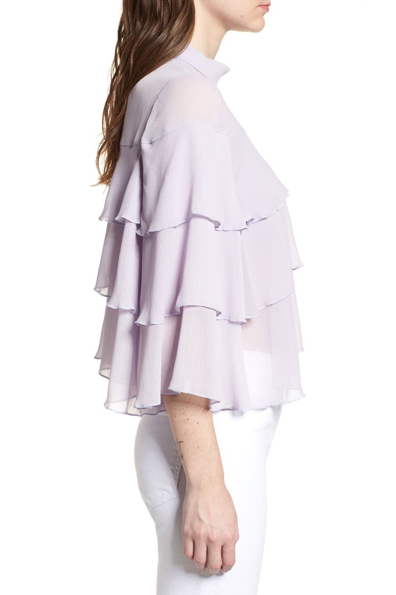 Tiered Ruffle Blouse, Alternate, color, LILAC