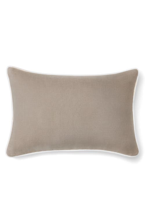 Sferra Manarola Reversible Slub Linen Decorative Pillow In Gray
