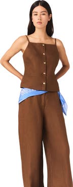maje Linen blend top