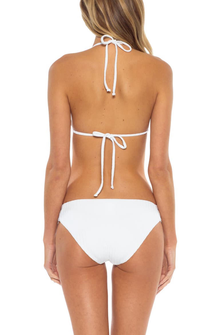 Loreto Ribbed Bikini Bottoms, Alternate, color, WHITE