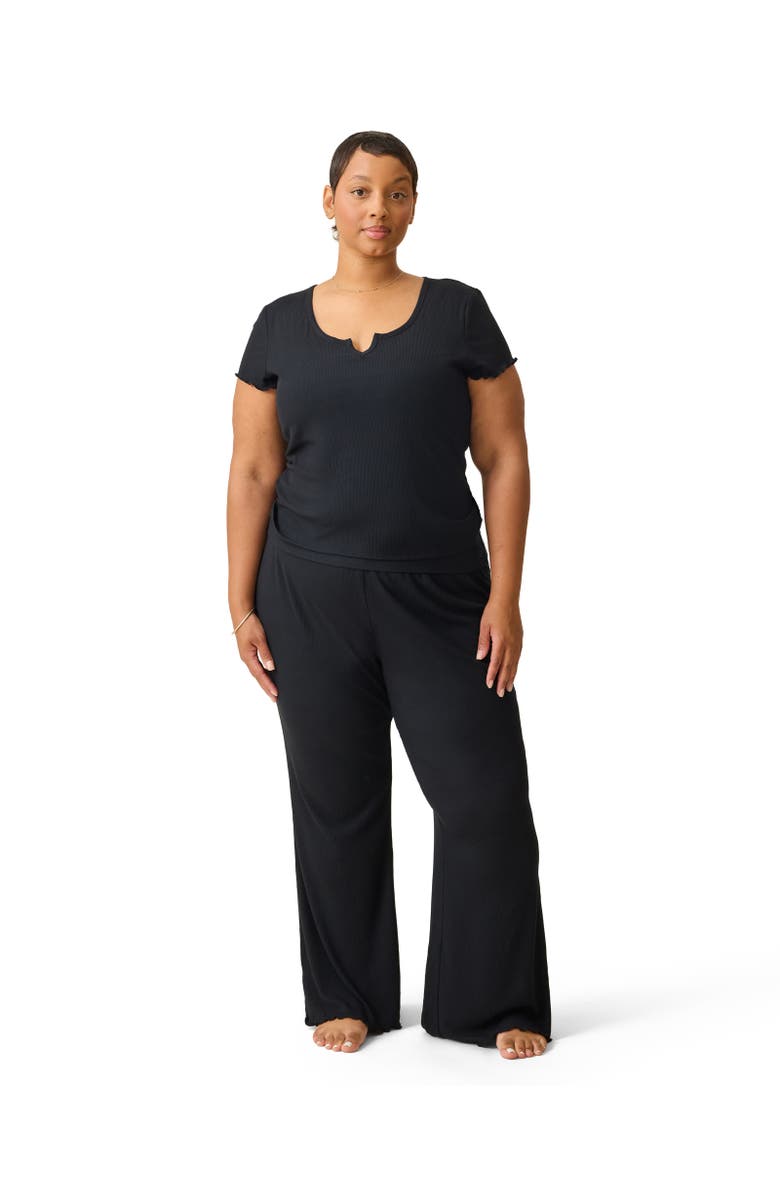 Kindred Bravely Ribbed Modal Lounge Pant, Alternate, color, Black