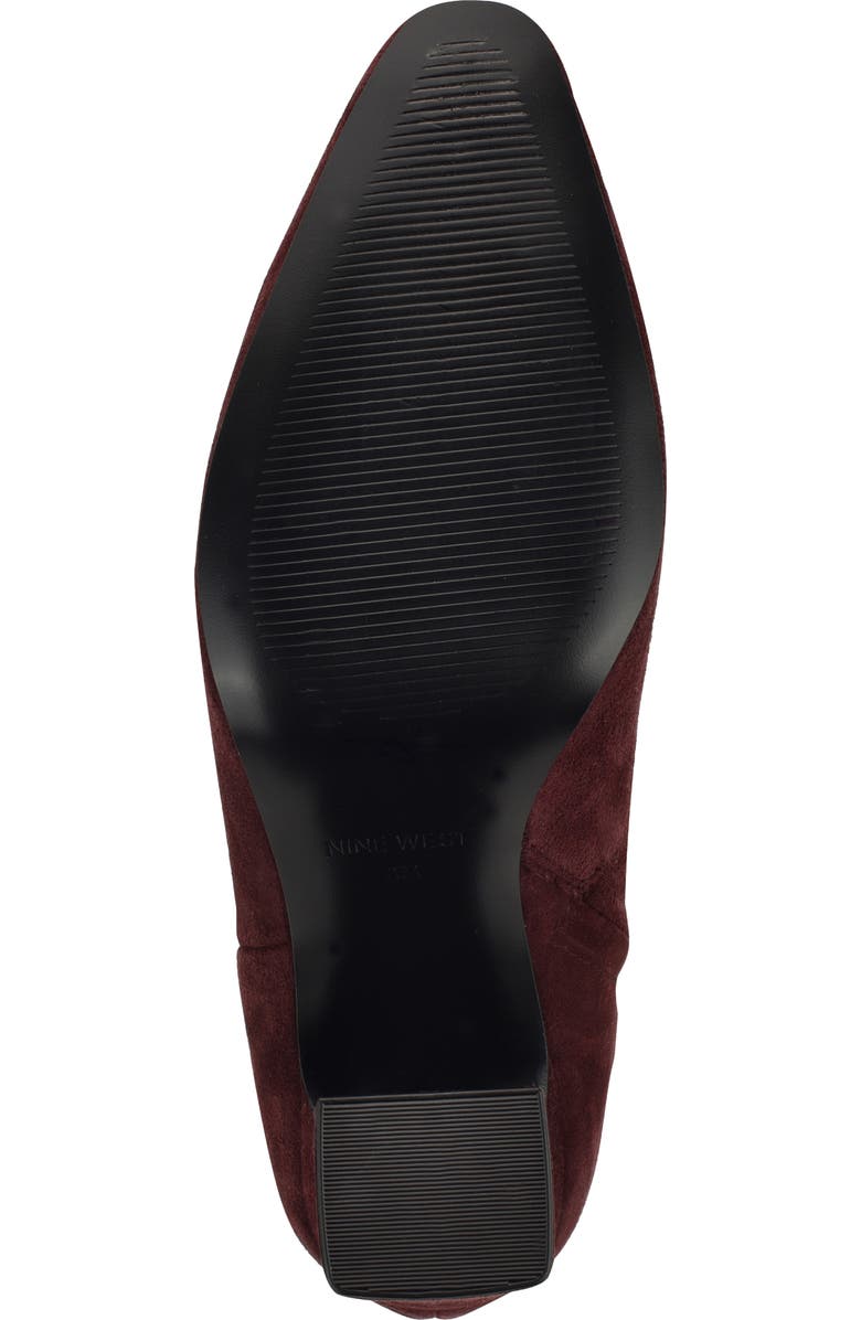 Nine West Reraye Bootie, Alternate, color, Dark Red Suede