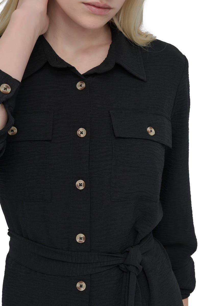DKNY Long Sleeve Shirtdress, Alternate, color,