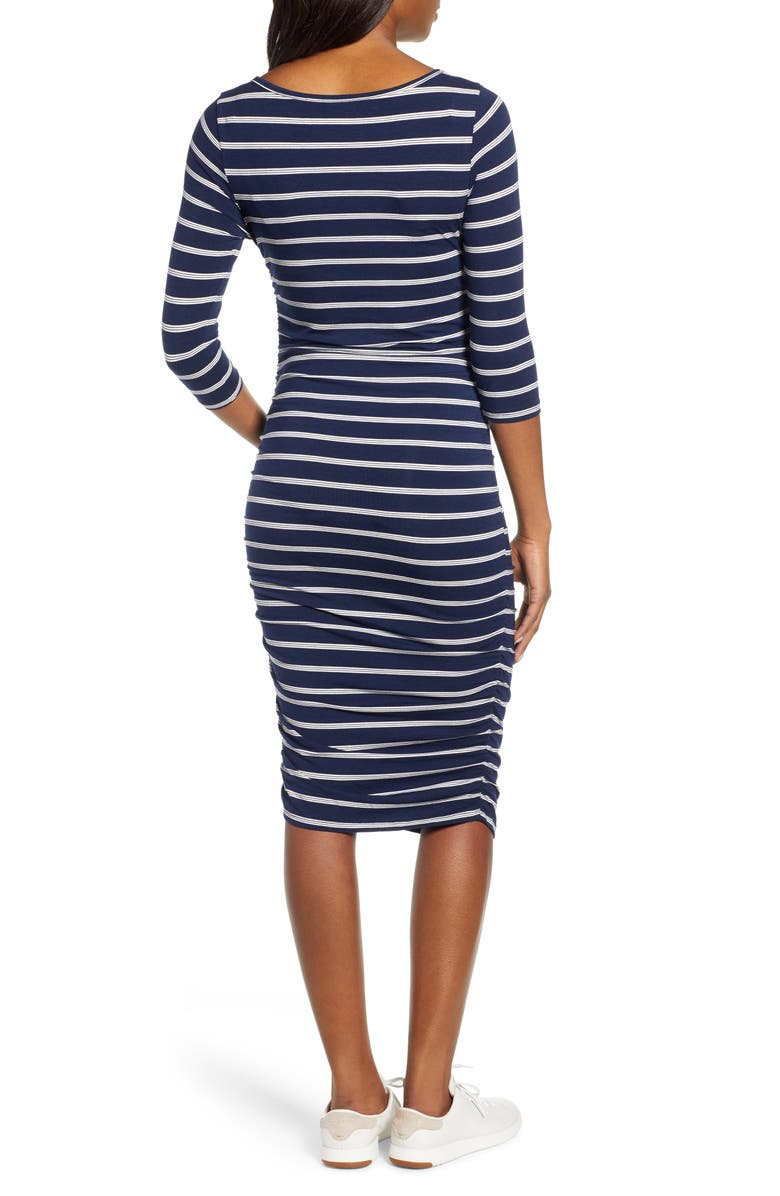 Angel Maternity Side Ruched Maternity Dress, Alternate, color, 