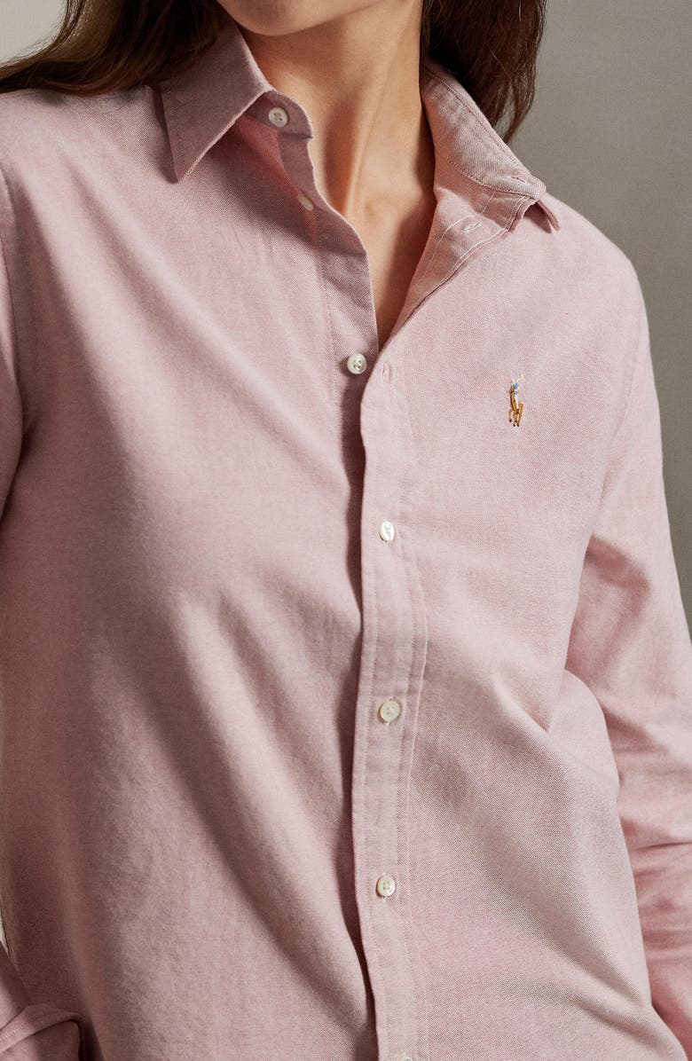 Polo Ralph Lauren Oxford Cotton Button-Up Shirt, Alternate, color, Adirondack Berry