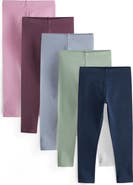 NEXT Kids' 5-Pack Jersey Leggings