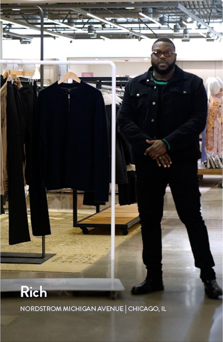 Quarter Zip Boiled Cashmere Sweater, sales video thumbnail