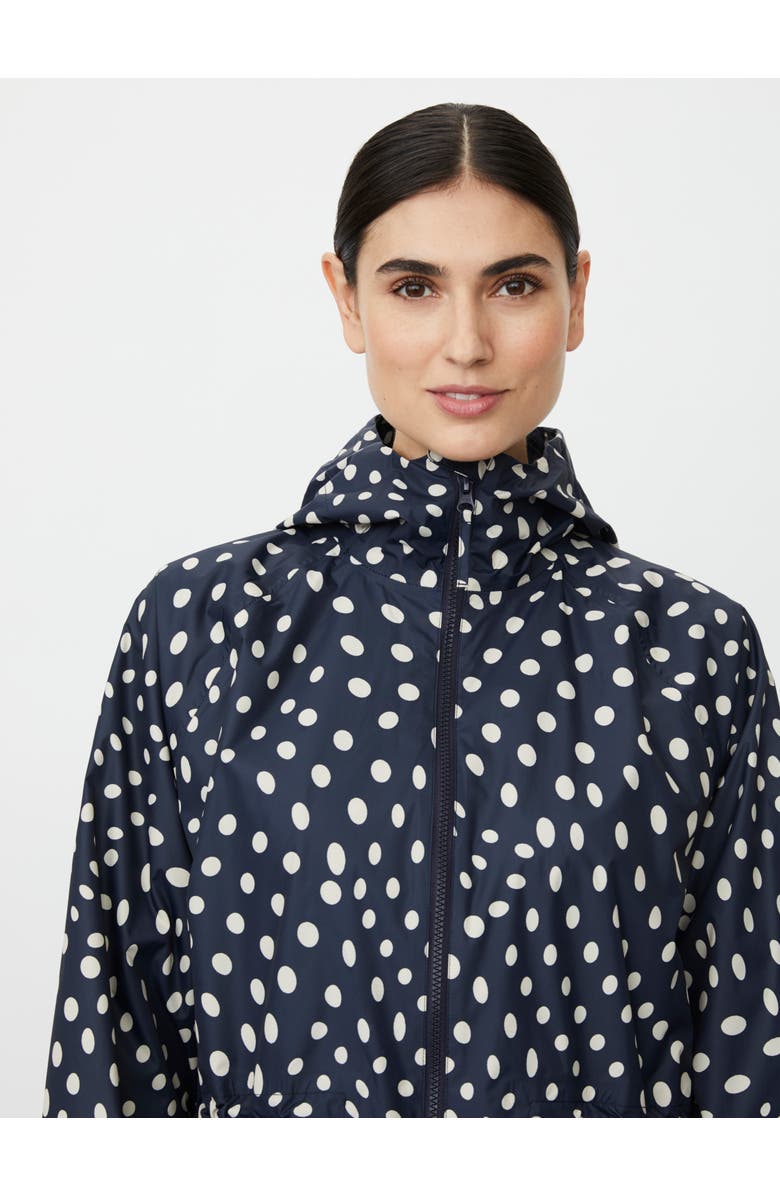 Masai Copenhagen MaTrina Polka Dot Raincoat, Alternate, color, Navy Blazer