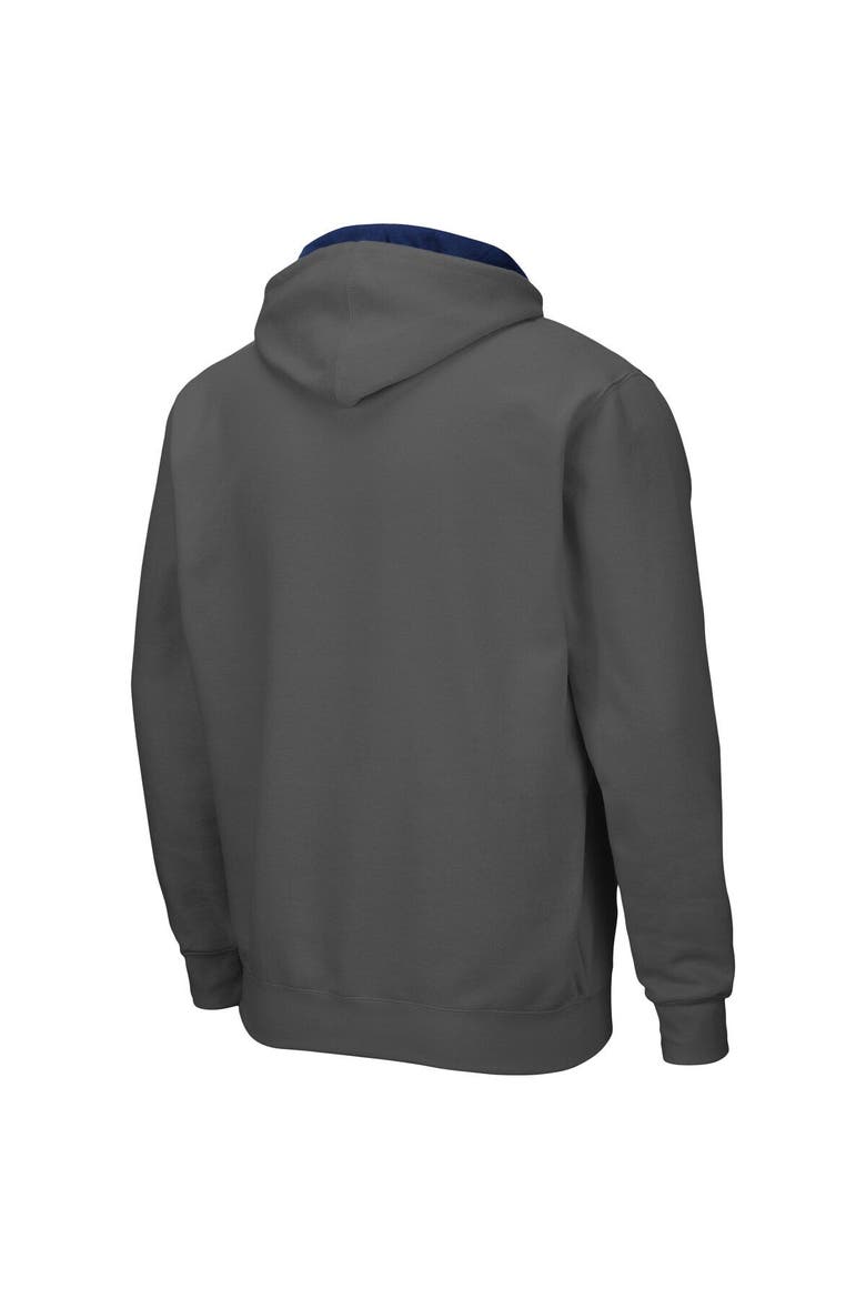 Men's Colosseum Charcoal West Virginia Mountaineers Arch & Logo 3.0 Full-Zip Hoodie, Alternate, color, Charcoal