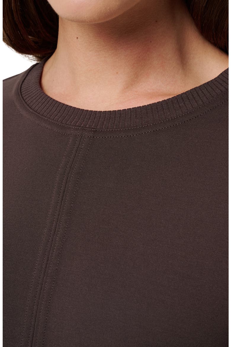 Friday Oversize Ponte T-Shirt, Alternate, color, COFFEE GROUNDS