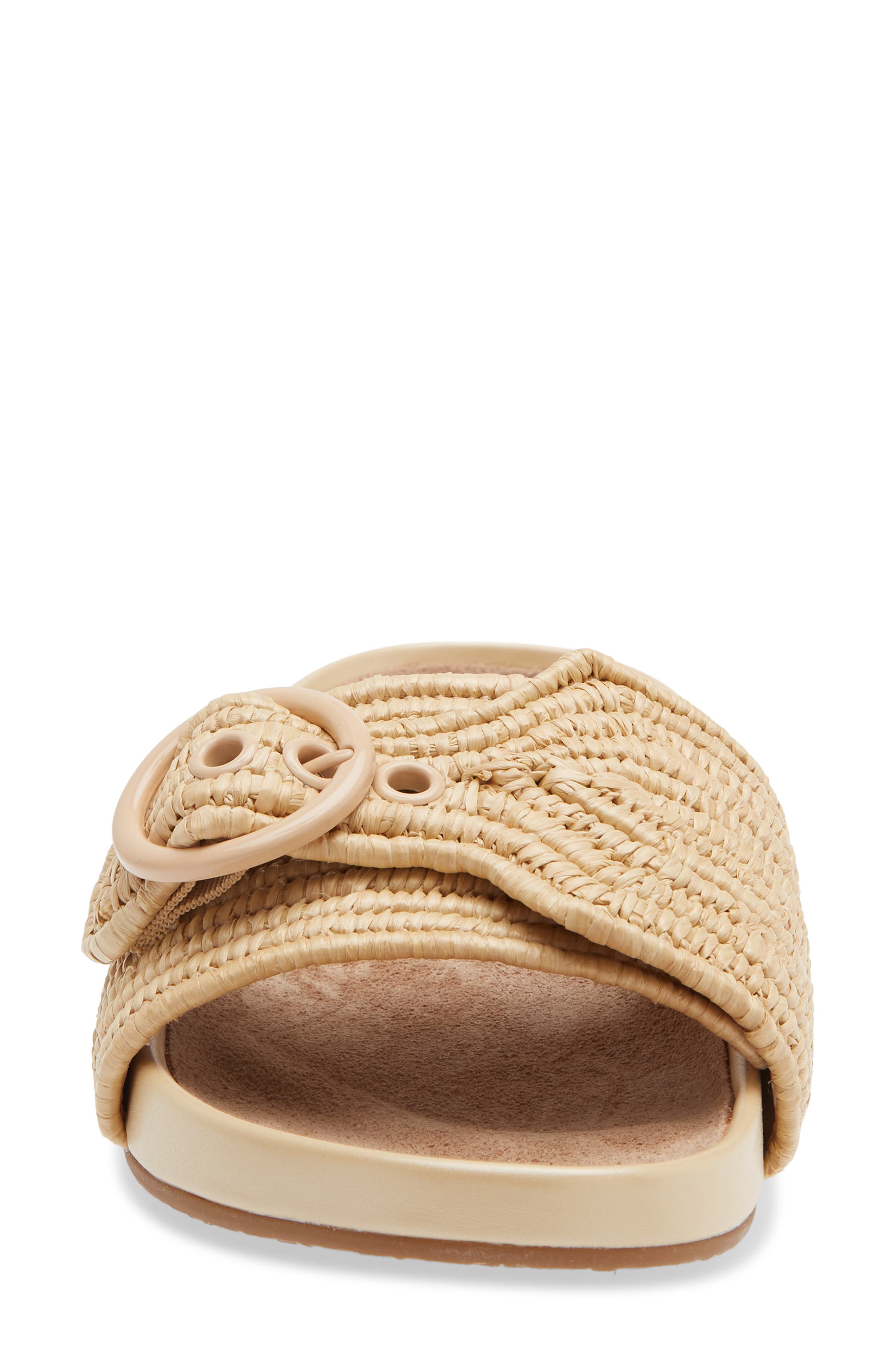 michelle slide sandal, Alternate, color, NATURAL