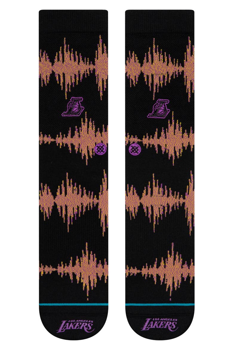 Los Angeles Lakers Crew Socks, Main, color, MULTI