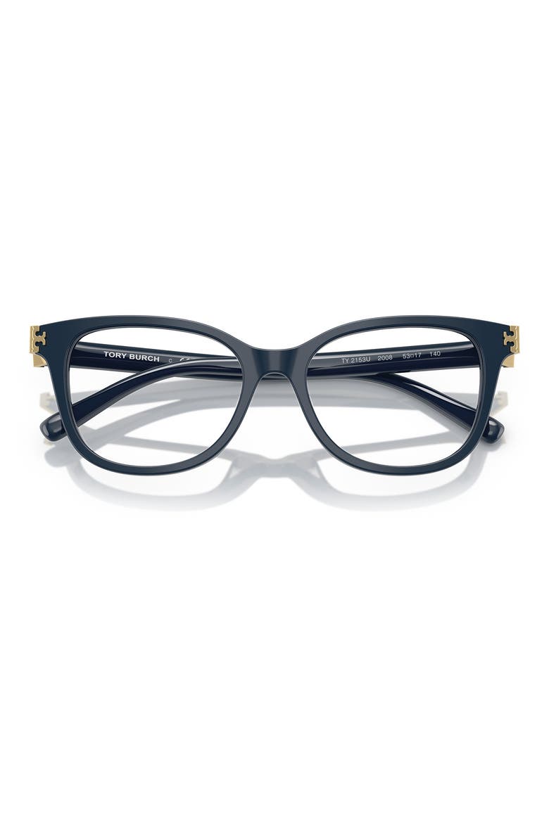 53mm Square Optical Glasses, Alternate, color, DARK BLUE