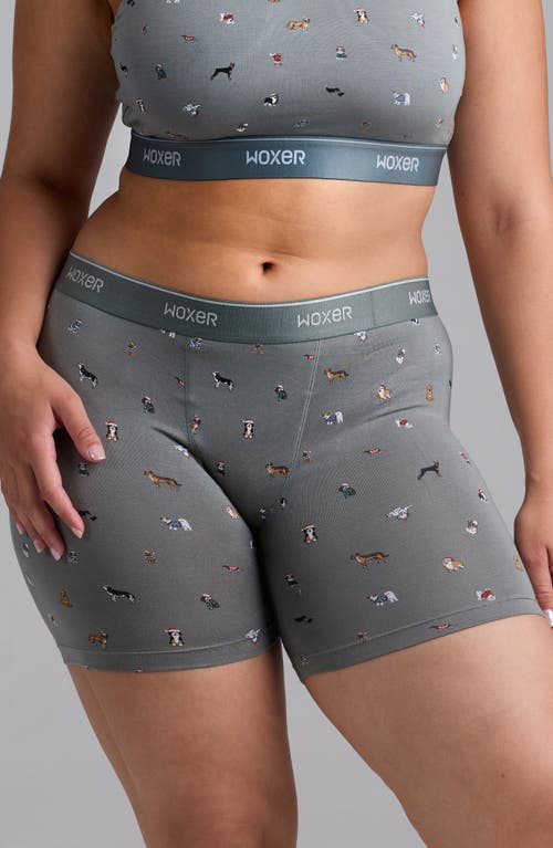 Woxer Baller Pad Liner Ultra-soft 5-inch Boxer Briefs In Gray