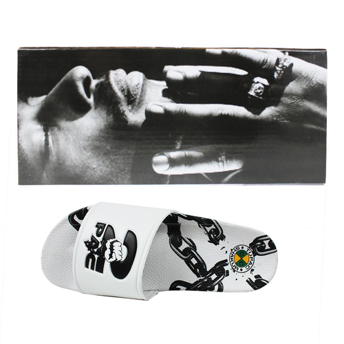 Cross Colours 2pac Chain Slides In White