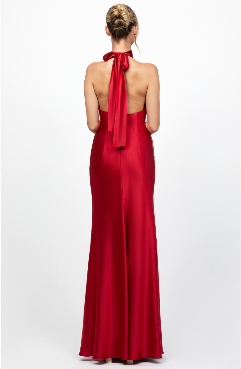 Bariano Kylee Halter Cowl Maxi, Alternate, color,