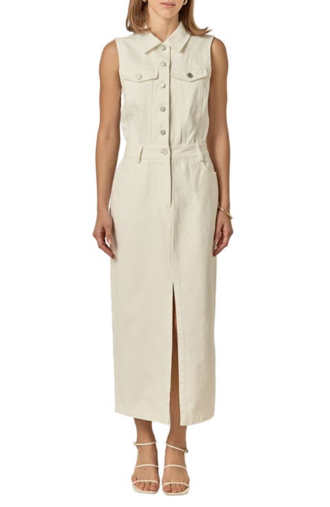 Sleeveless Denim Maxi Dress