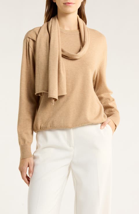 Crewneck Scarf Sweater