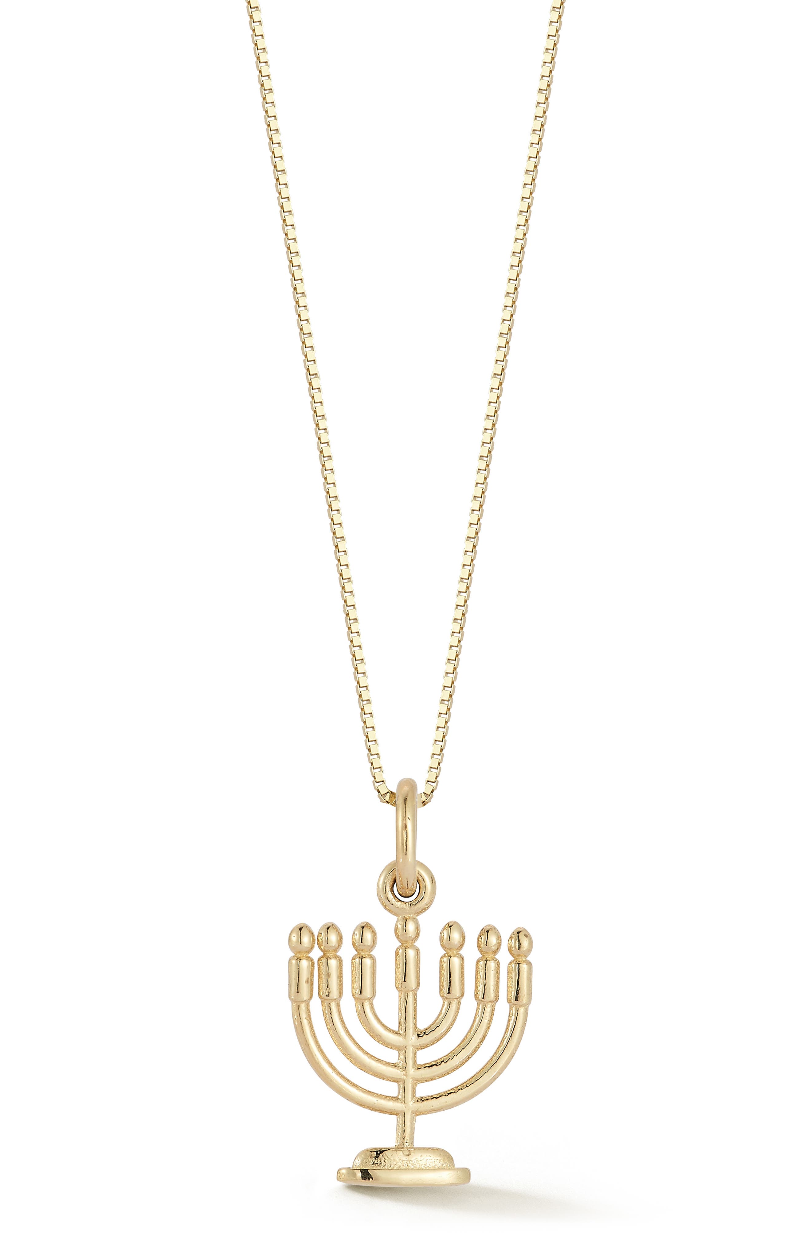 Ember Fine Jewelry 14K Gold Menorah Pendant Necklace