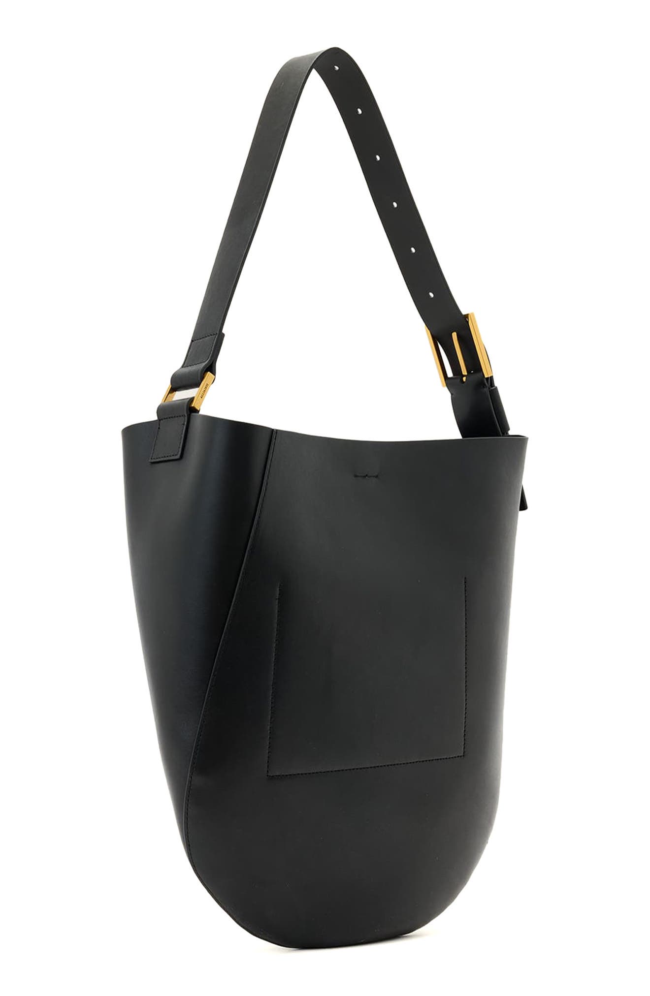 AllSaints Luna Hobo Shoulder Bag, Alternate, color, Black