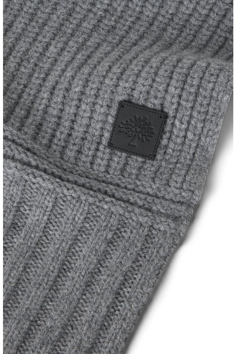Chunky Ribbed Scarf, Alternate, color, Dark Grey Melange