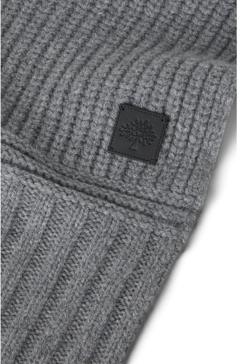 Mulberry Chunky Ribbed Scarf, Alternate, color, Dark Grey Melange