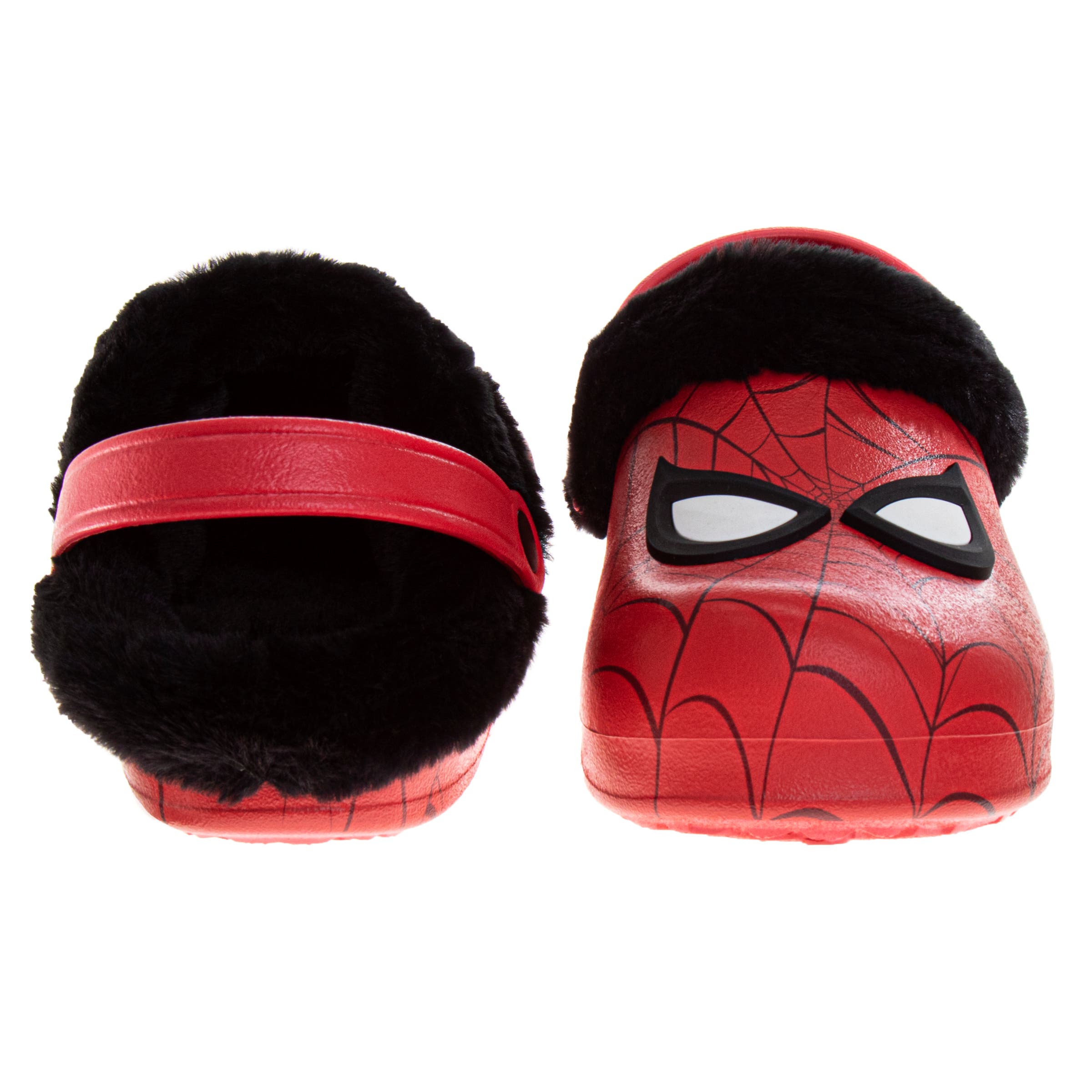 Spider-Man Clogs - Fuzzy, Fleece-Lined, and Warm Garden Shoes, Alternate, color, Red