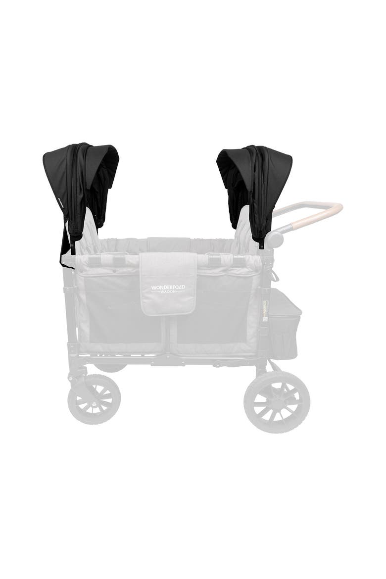 2-Pack Retractable Stroller Canopy, Alternate, color, BLACK