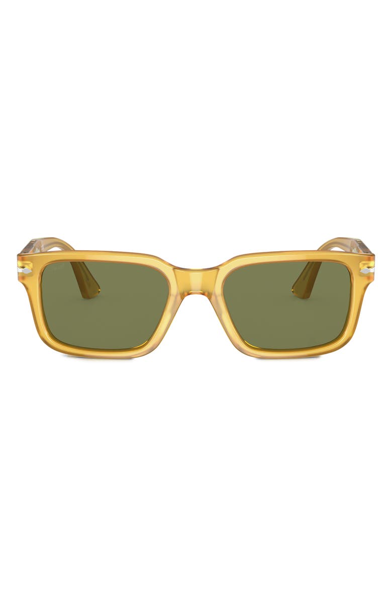 Persol 55mm Rectangular Sunglasses, Main, color, Yellow