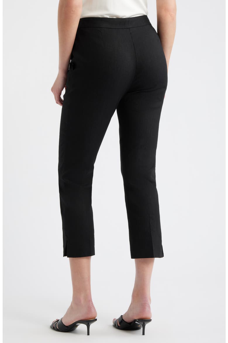 Tapria Slim Fit Crop Pants, Alternate, color, BLACK