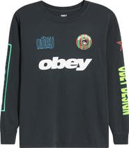 Obey Mega Global Mania Graphic Long Sleeve T-Shirt