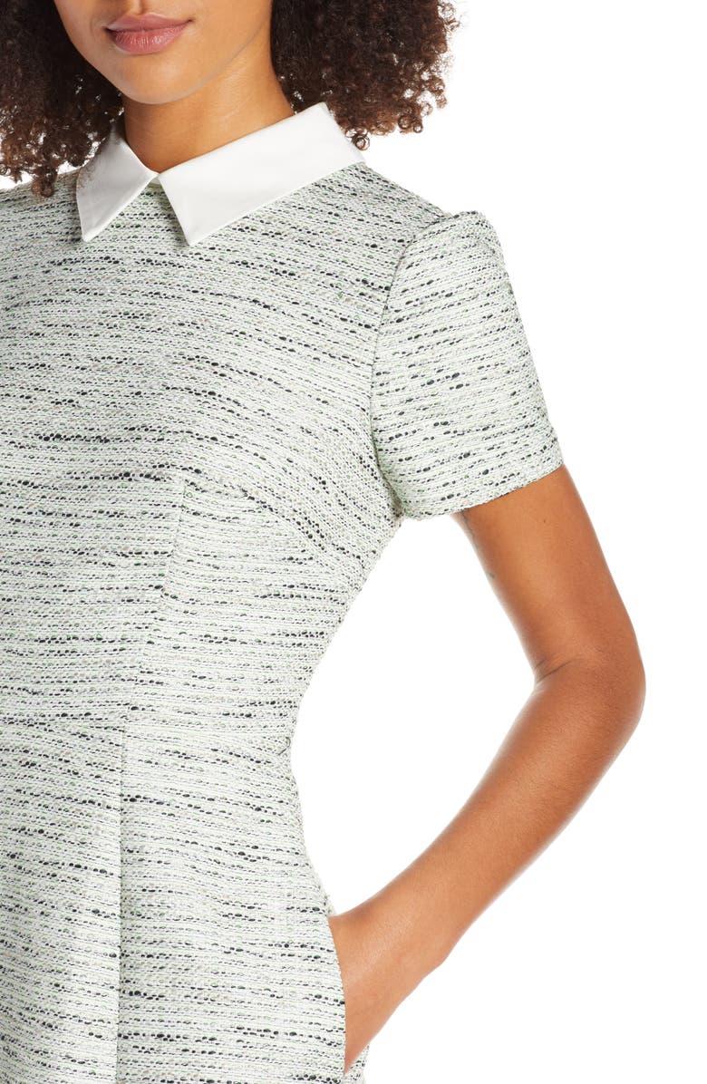 Gal Meets Glam Collection Tatum Highland Tweed A-Line Dress, Alternate, color,