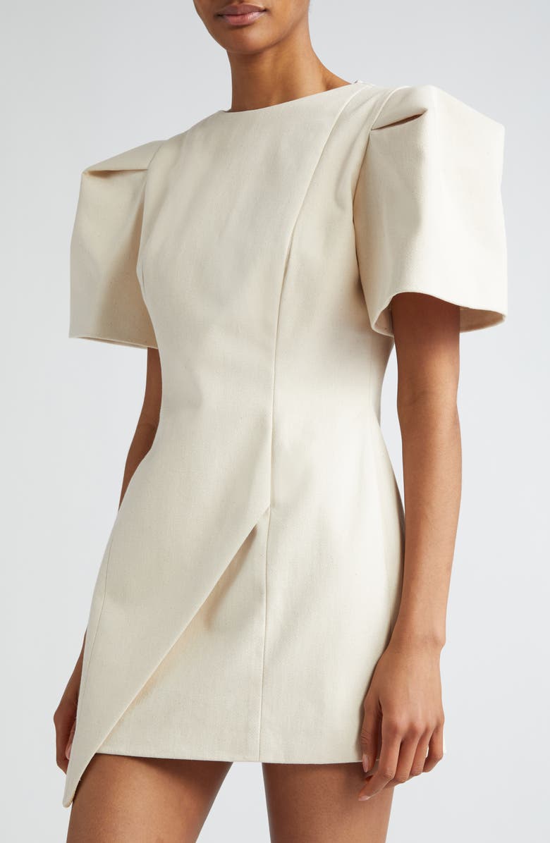 ISRAELLA KOBLA Togu Asymmetric Hem Minidress, Alternate, color, Beige