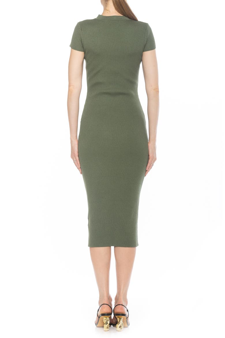 Rhys Crewneck Knit Sheath Midi Dress, Alternate, color, SAGE