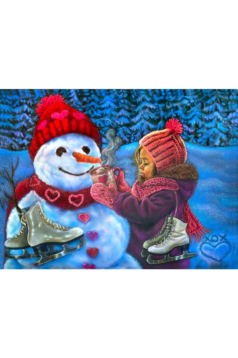 X.O.X.O. Snowman 500 piece Jigsaw Puzzle for Adults, Alternate, color, Multicolor