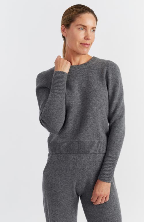 Chinti & Parker Pure Cashmere Cropped Sweater In Gray