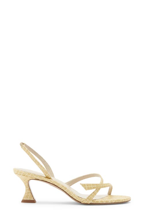Alexandre Birman Tita Bell 85 Raffia Slingback Sandal In Gold