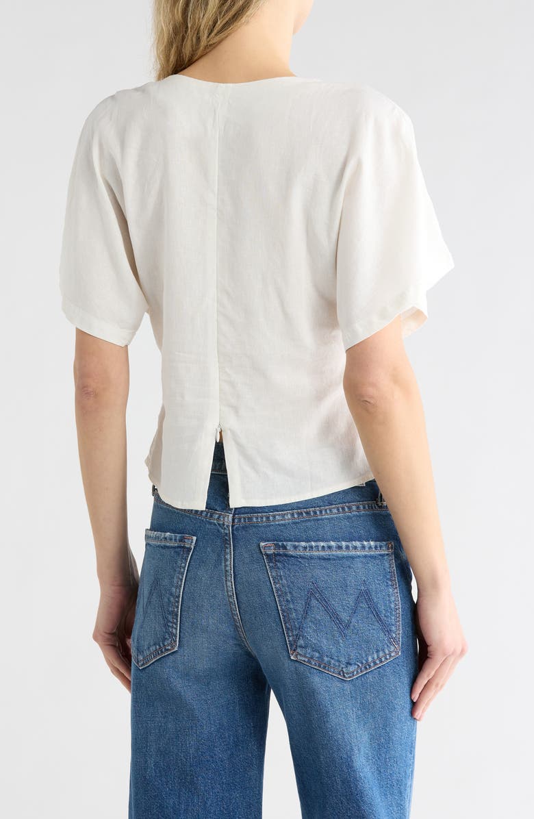 Young, Fabulous & Broke Silvana Linen Blend Top, Alternate, color, Bone