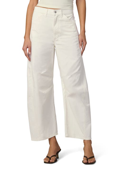 The Bowie High Waist Ankle Barrel Jeans (Milk)