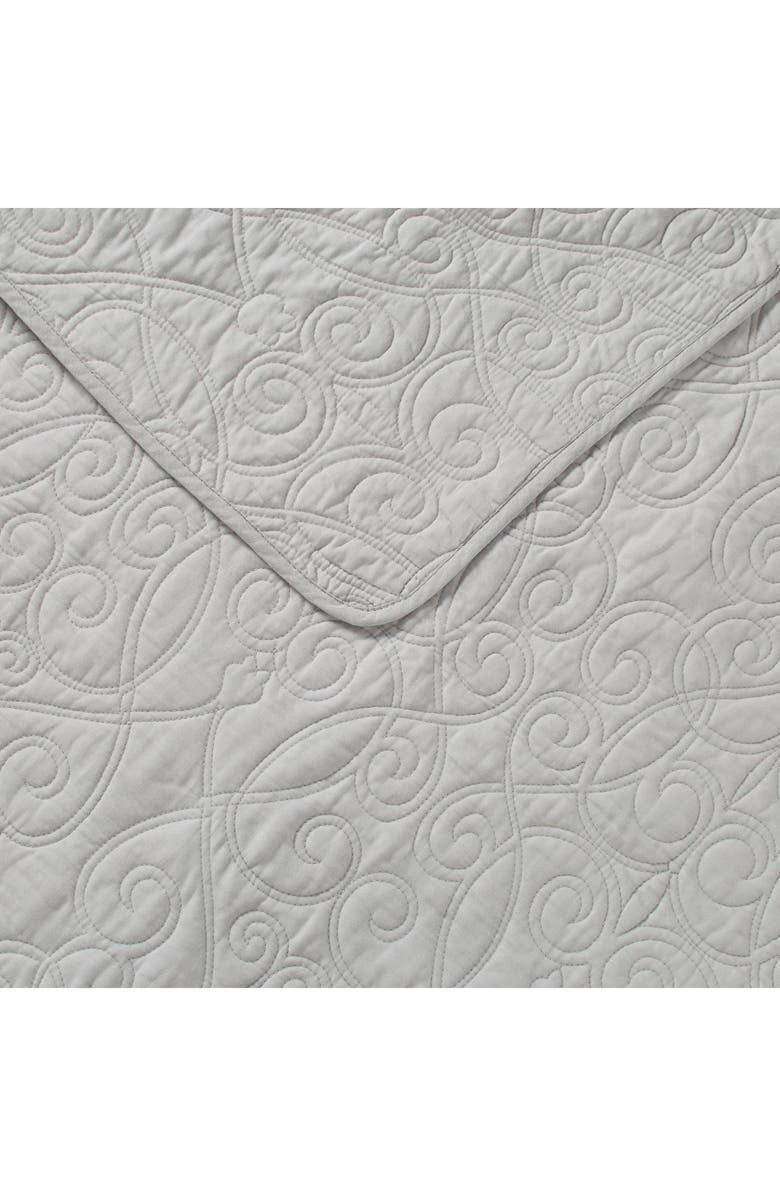 Laura Ashley Felicity Breeze Twin Quilt & Sham Set, Alternate, color, Soft Grey