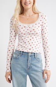 BP. Pointelle Long Sleeve T-Shirt