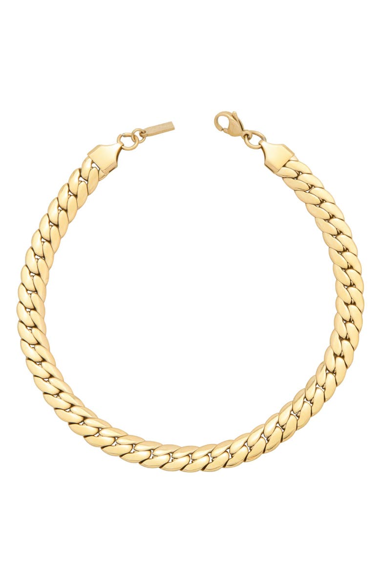 st. Moran Curb Chain Anklet, Main, color, Gold