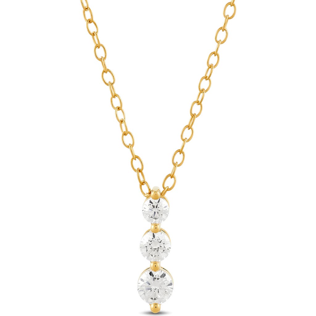 Frankie & Zoe 10k Yellow Gold Graduated Diamond Pendant Necklace In Gold