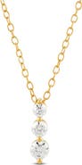 Frankie & Zoe 10K Yellow Gold Graduated Diamond Pendant Necklace