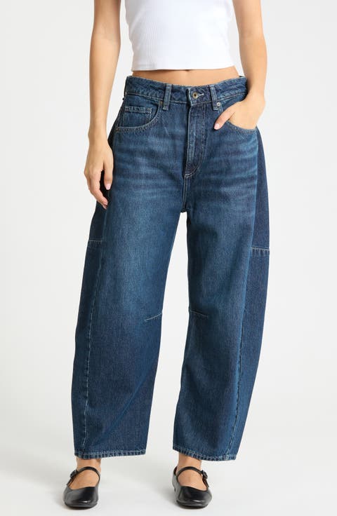 Chase High Rise Crop Barrel Leg Jeans