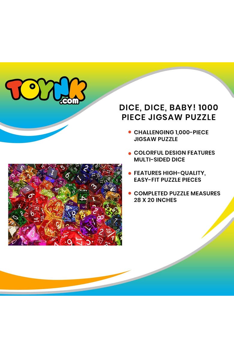 Toynk Dice, Dice, Baby! 1000 Piece Jigsaw Puzzle, Alternate, color, Red