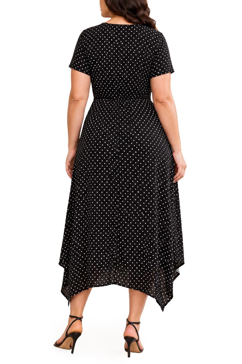 Colette Printed Maxi Dress, Alternate, color, BLACK/ WHITE MICRO DOT