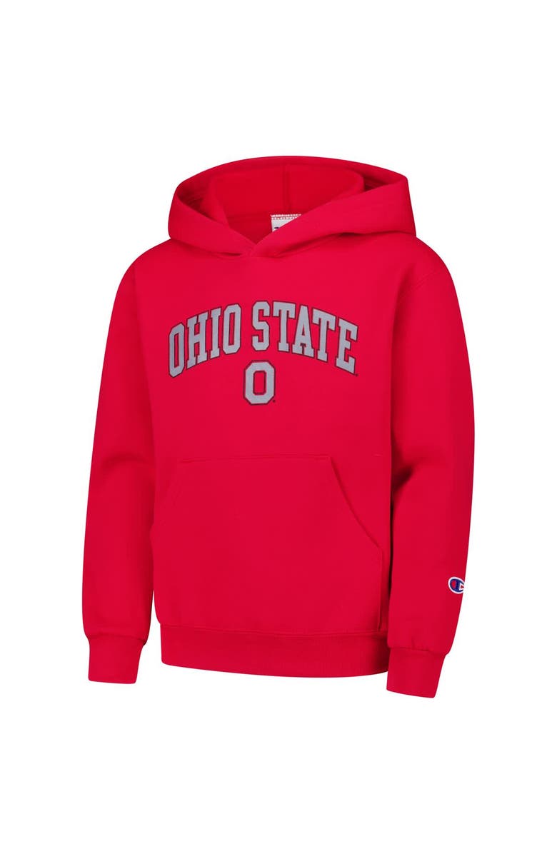 Champion Youth Champion Scarlet Ohio State Buckeyes Campus Pullover Hoodie, Alternate, color, Scarlet