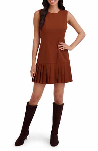 Sleeveless Drop Waist Pleated Dress