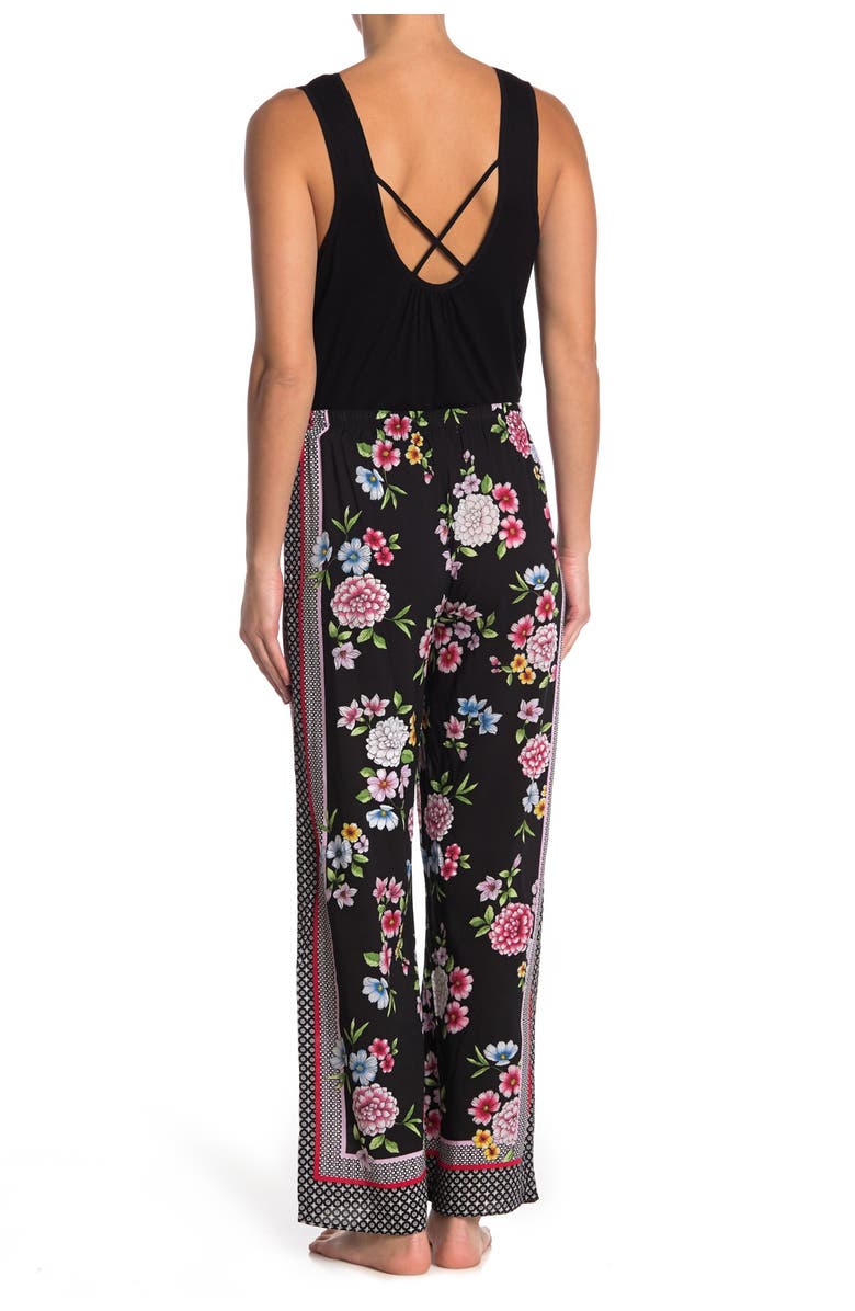 Kensie Floral Print Drawstring Pajama Pants, Alternate, color, 